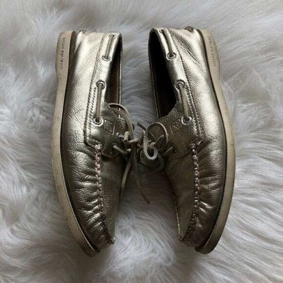 Sperry Top-Sider Gold Boat Shoes - Picture 3 of 7